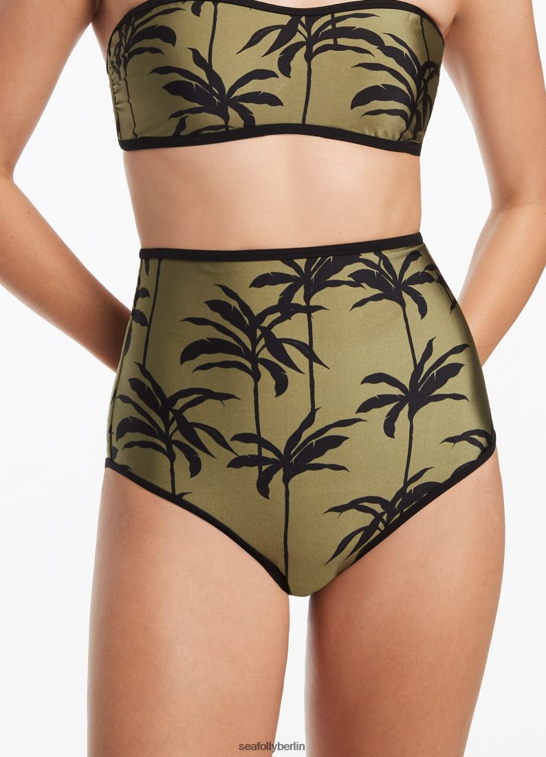 Badebekleidung Seafolly Palme Hose mit ultrahohem Bund Olive Frauen 6RVZTV544