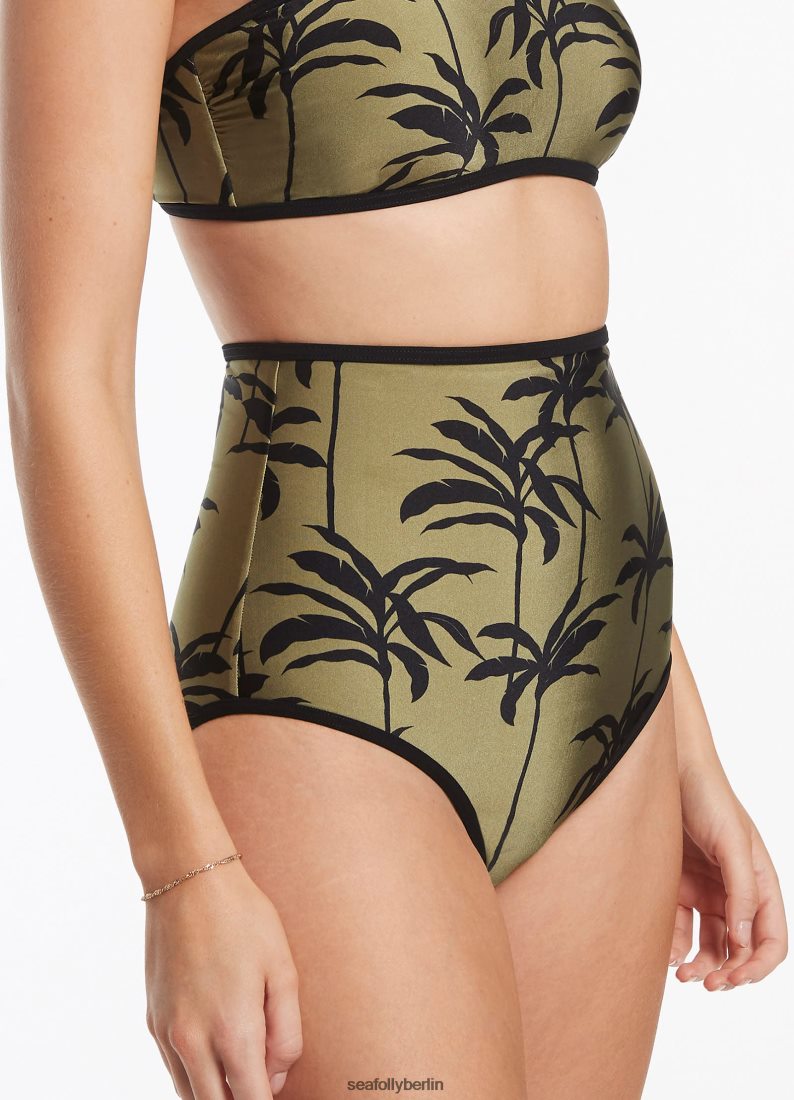 Badebekleidung Seafolly Palme Hose mit ultrahohem Bund Olive Frauen 6RVZTV544
