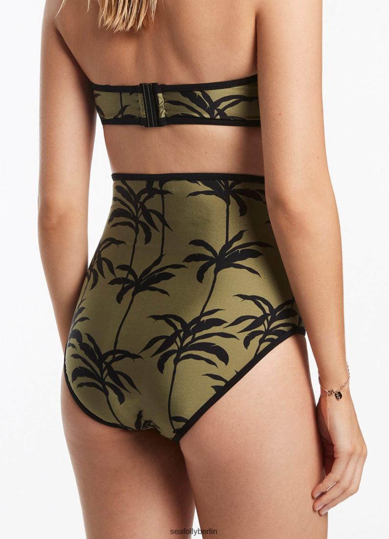 Badebekleidung Seafolly Palme Hose mit ultrahohem Bund Olive Frauen 6RVZTV544
