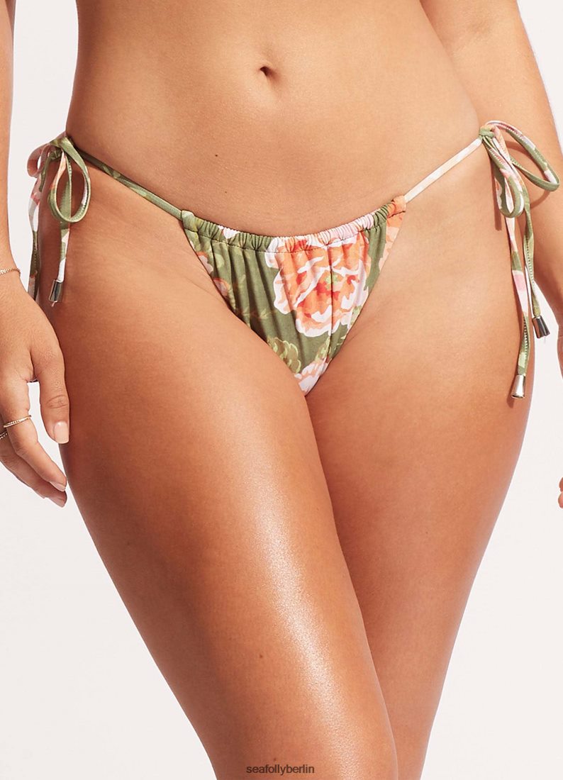 Badebekleidung Seafolly Paradise Garden Rio-Hose mit seitlichem Kordelzug Avocado Frauen 6RVZTV591