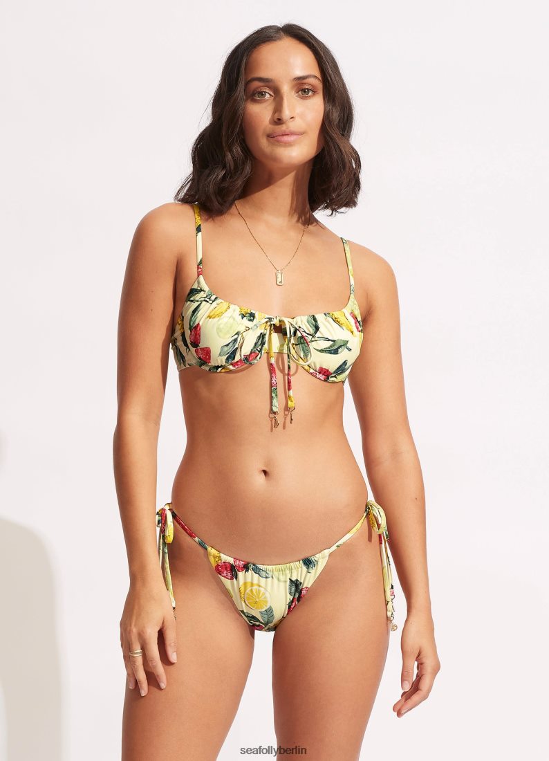 Badebekleidung Seafolly Rio-Hose mit seitlichem Kordelzug Zitronencello Frauen 6RVZTV585