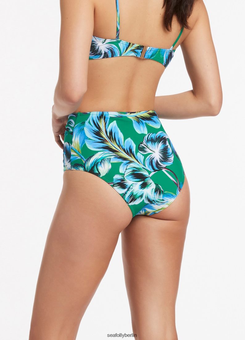 Badebekleidung Seafolly Viva Twist-Front-Bikiniunterteil Smaragd Frauen 6RVZTV422