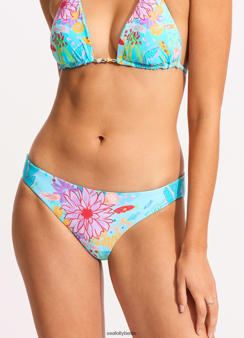Badebekleidung Seafolly Wende-Hipster-Bikiniunterteil „Under the Sea“. blauer Nebel Frauen 6RVZTV521