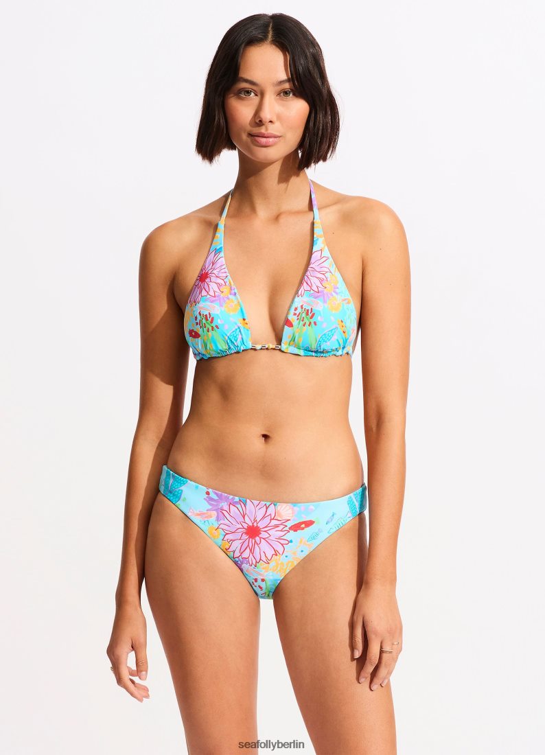Badebekleidung Seafolly Wende-Hipster-Bikiniunterteil „Under the Sea“. blauer Nebel Frauen 6RVZTV521