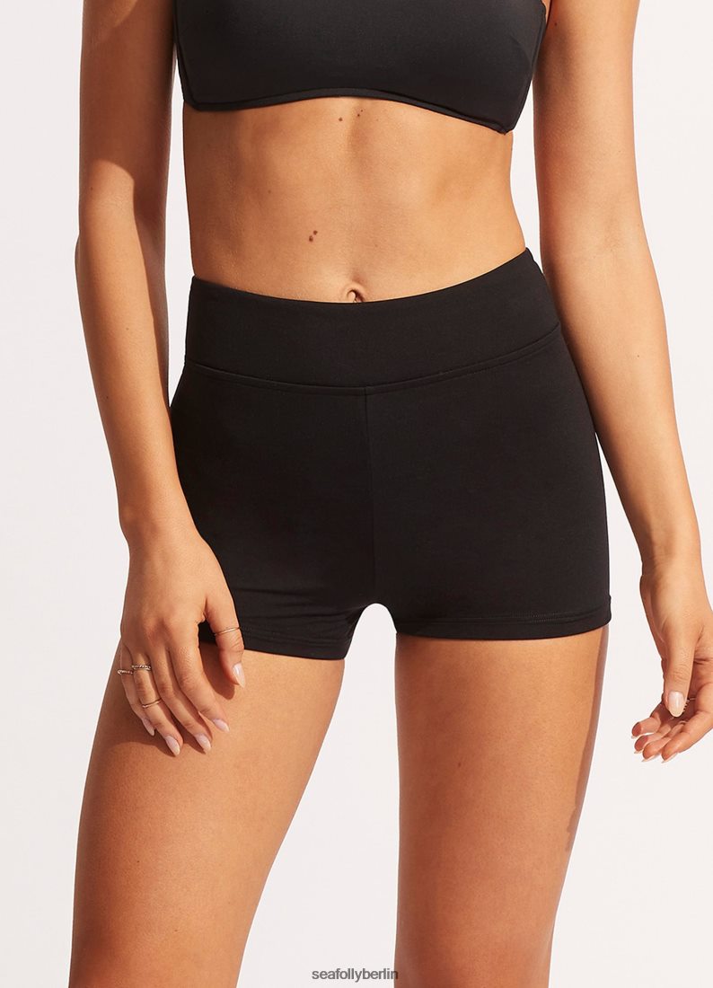 Badebekleidung Seafolly kollektive Boyleg-Hose Schwarz Frauen 6RVZTV249