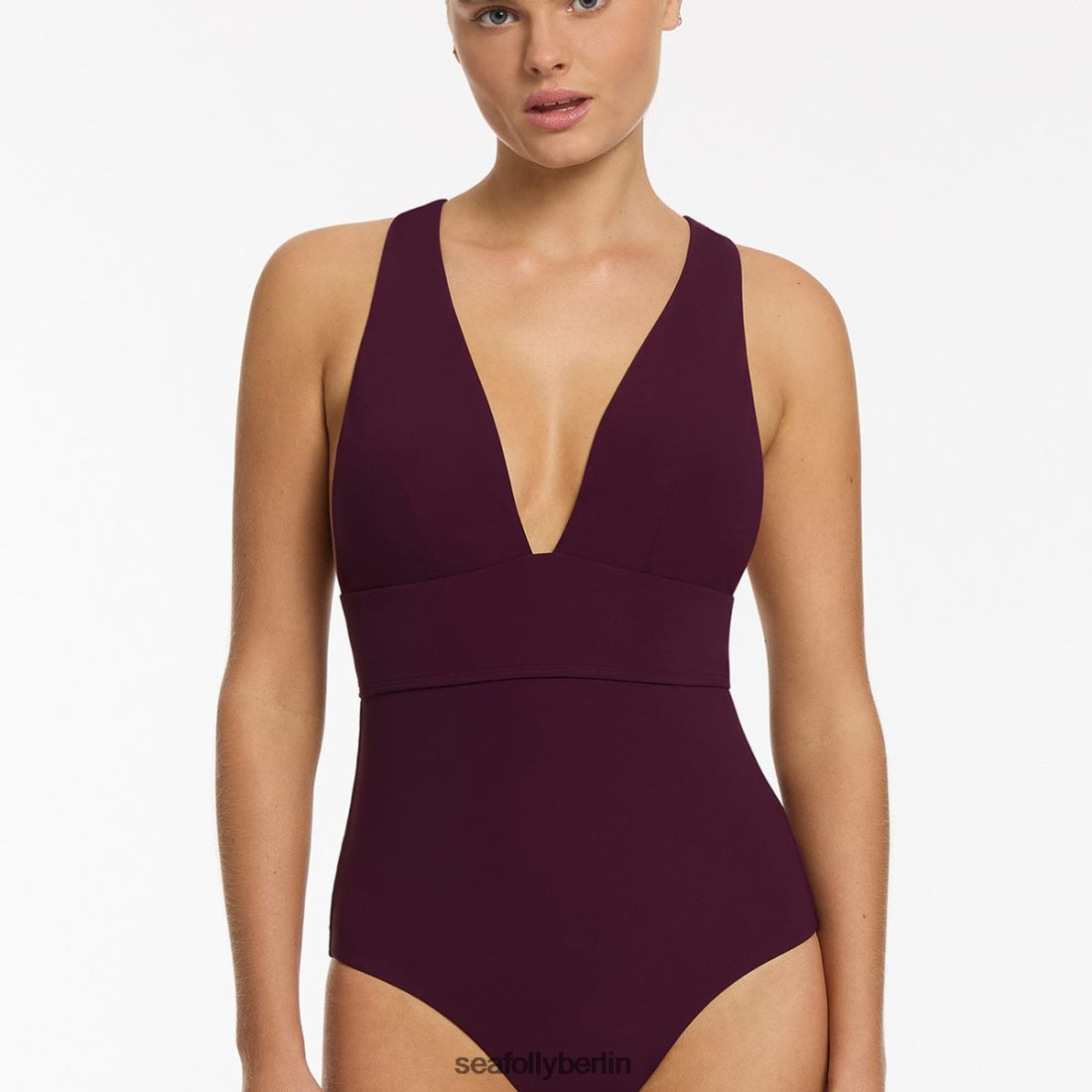 Badebekleidung Seafolly Jetset-Tieback-Raffhalter, einteilig Hafen Frauen 6RVZTV98