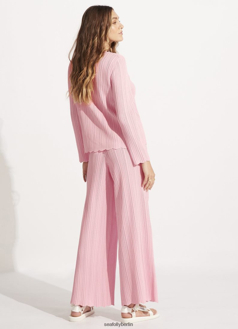 Kleidung Seafolly Gehäkeltes Strickoberteil mit Bindeband Parfaitrosa Frauen 6RVZTV648