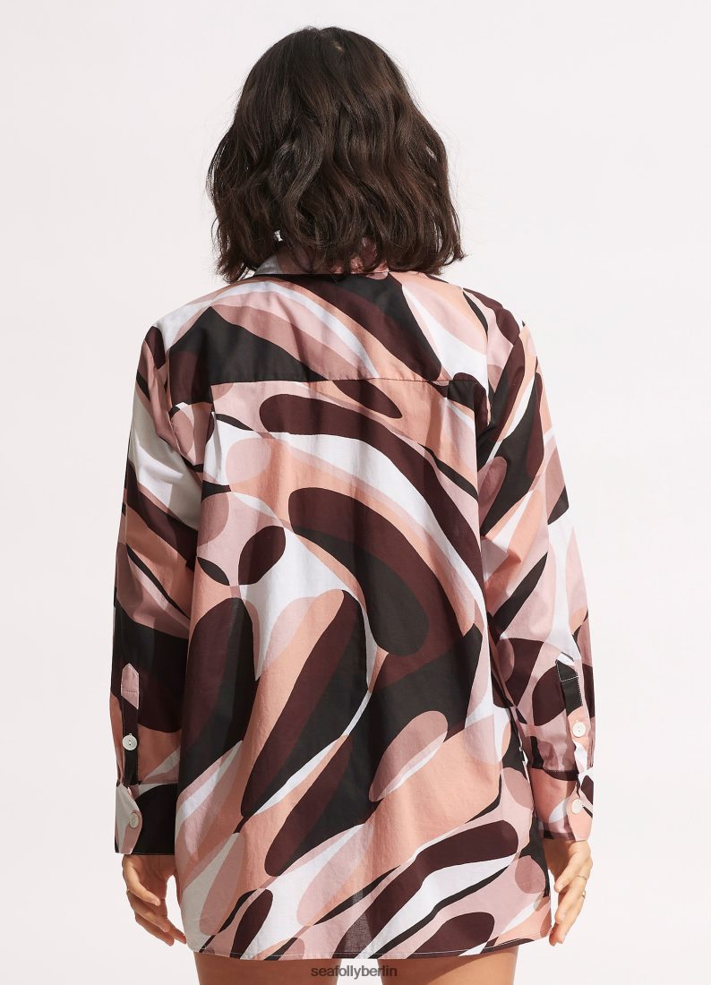 Kleidung Seafolly Hemd am Pool Sepia Frauen 6RVZTV746