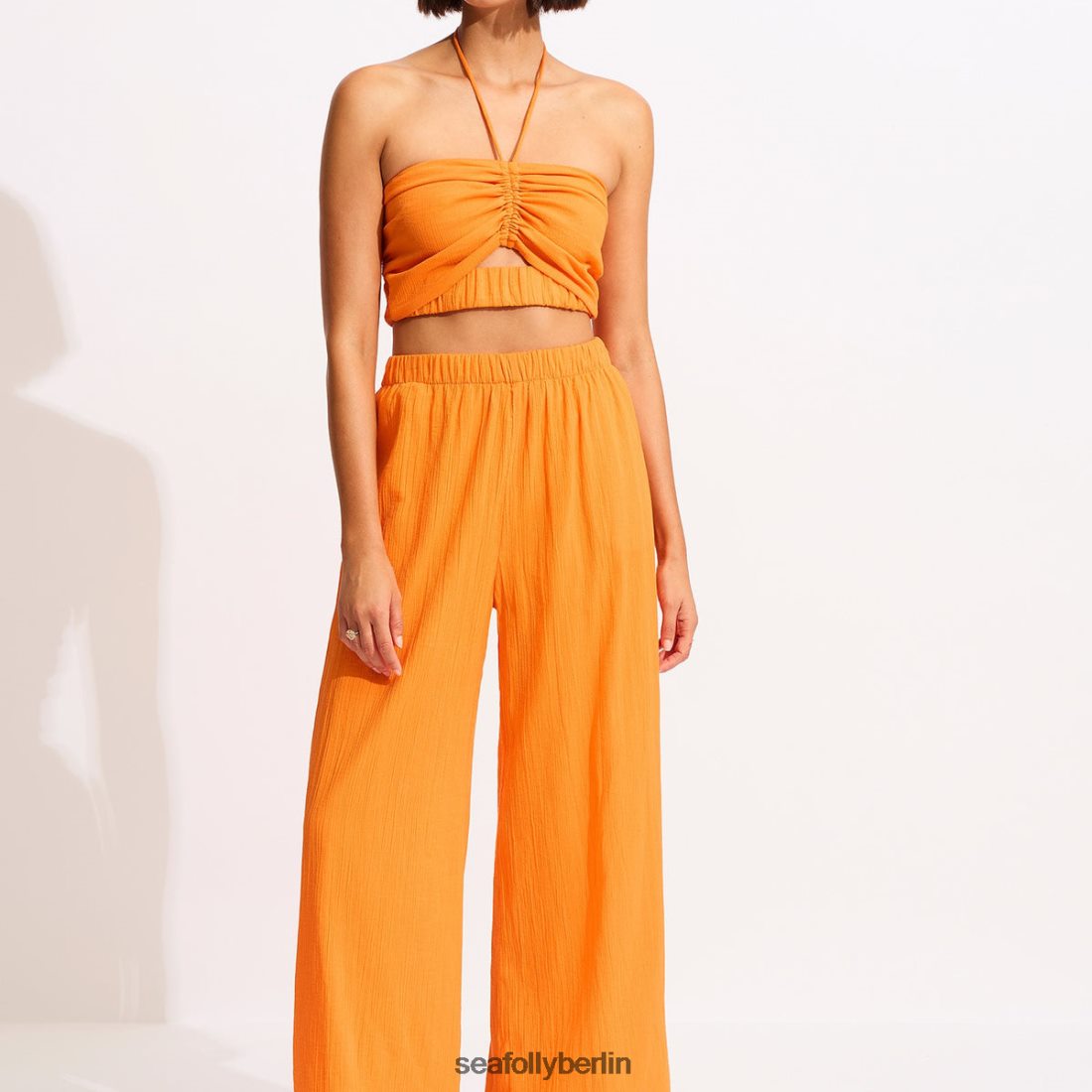 Kleidung Seafolly Crinkle-Strandhose Mandarin Frauen 6RVZTV751