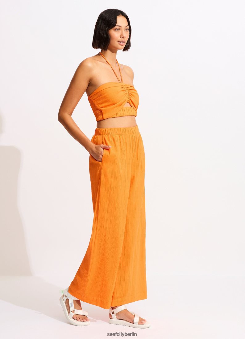 Kleidung Seafolly Crinkle-Strandhose Mandarin Frauen 6RVZTV751