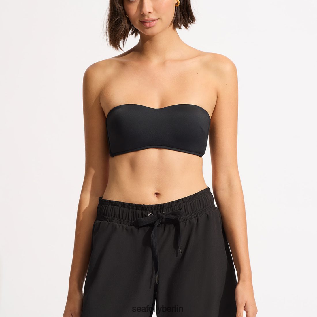 Kleidung Seafolly Kollektive mittellange Boardshorts Schwarz Frauen 6RVZTV636