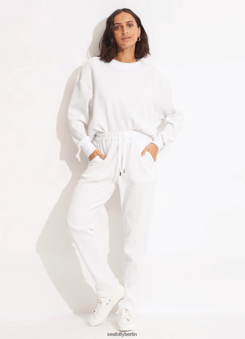 Kleidung Seafolly Waffelhose Weiß Frauen 6RVZTV664