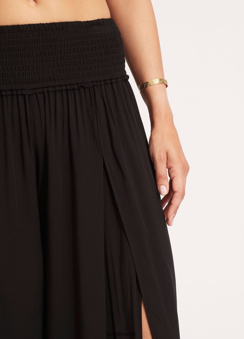 Kleidung Seafolly Wickelhose mit geraffter Taille Schwarz Frauen 6RVZTV748