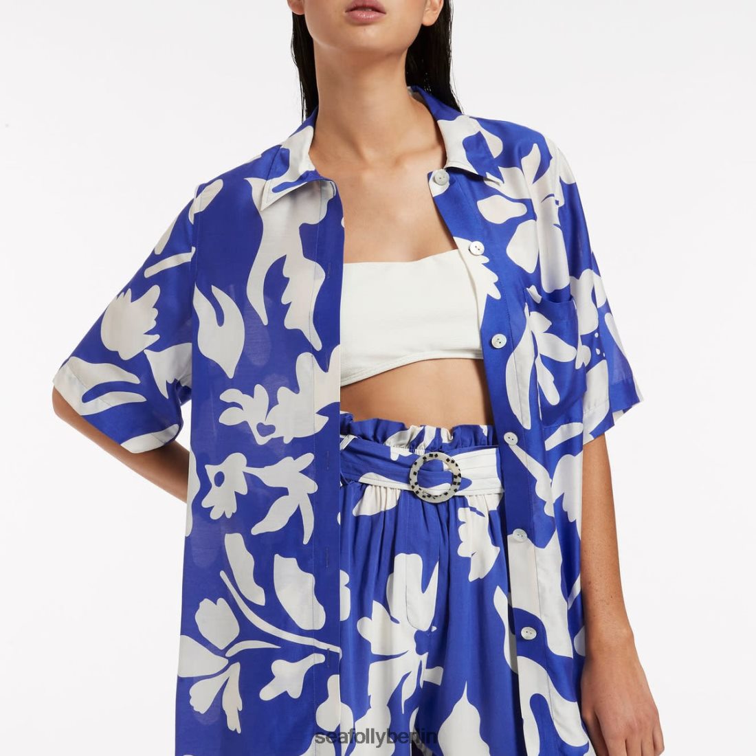 Kleidung Seafolly emporio Kurzarmhemd Saphir Frauen 6RVZTV745