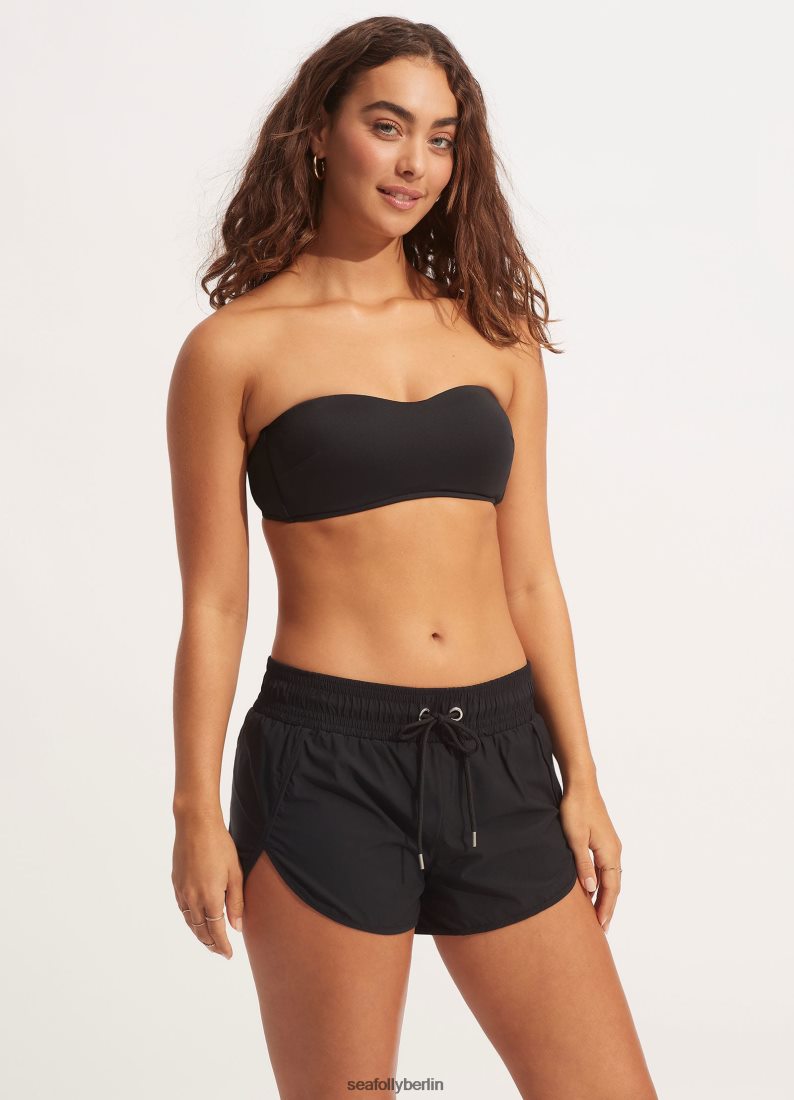 Kleidung Seafolly kollektive aktive Boardshorts Schwarz Frauen 6RVZTV634