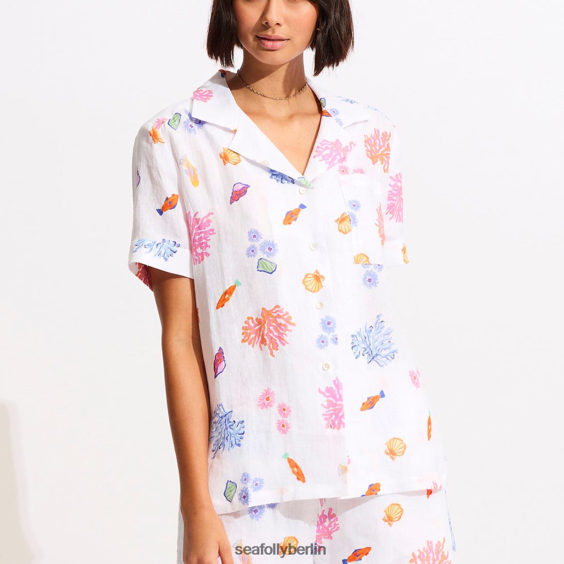 Kleidung Seafolly unter dem Meeresstrand kurz Weiß Frauen 6RVZTV750