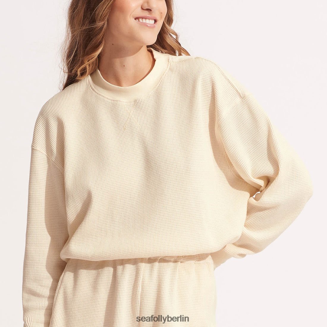 Kleidung Seafolly Waffel-Sweatshirt natürlich Frauen 6RVZTV662