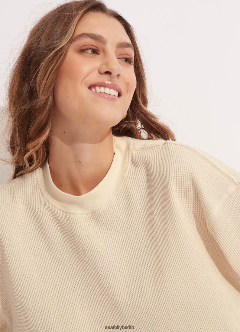 Kleidung Seafolly Waffel-Sweatshirt natürlich Frauen 6RVZTV662