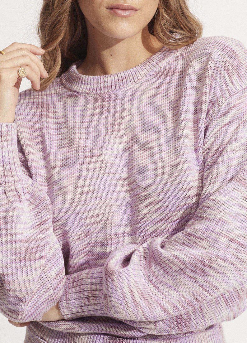Kleidung Seafolly melierter Strickpullover lila Frauen 6RVZTV643