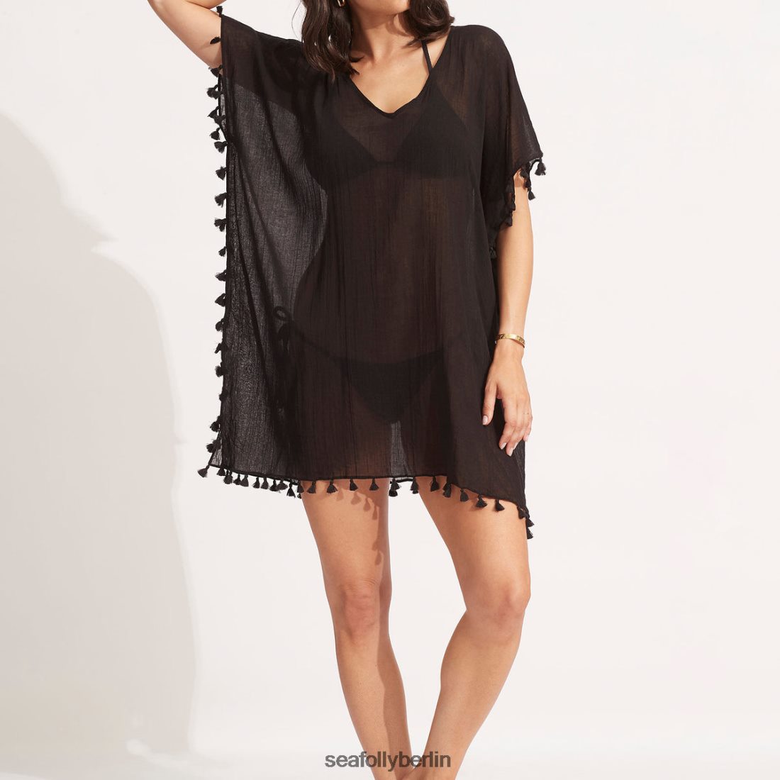 Kleidung Seafolly Amnesie-Kaftan Schwarz Frauen 6RVZTV708
