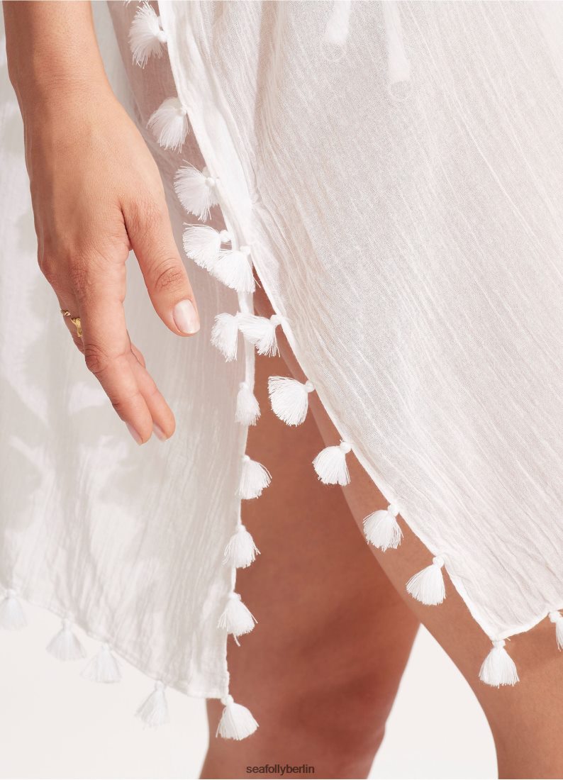 Kleidung Seafolly Amnesie-Kaftan Weiß Frauen 6RVZTV707