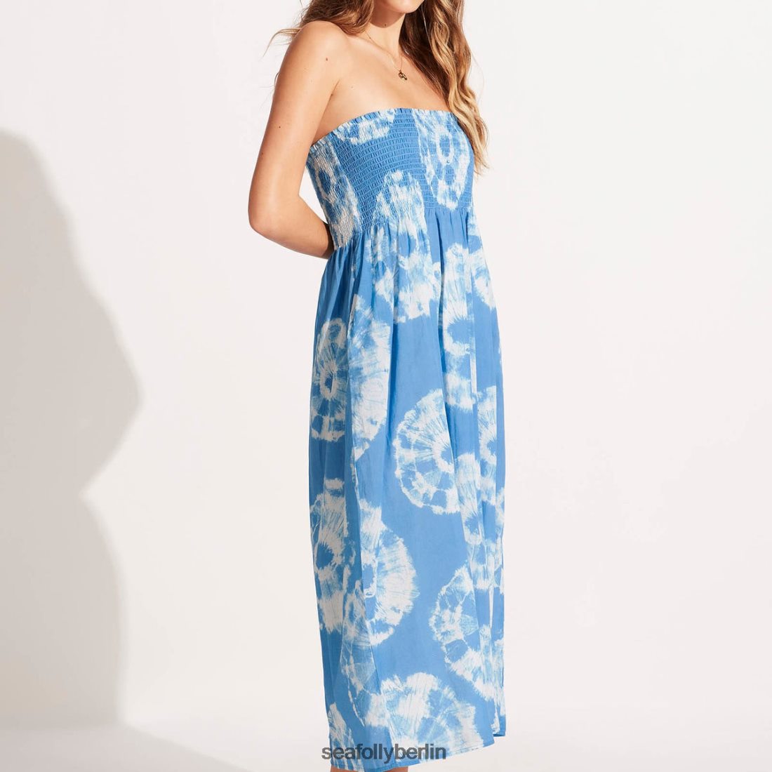 Kleidung Seafolly Batik-Maxirock/Kleid azurblau Frauen 6RVZTV689