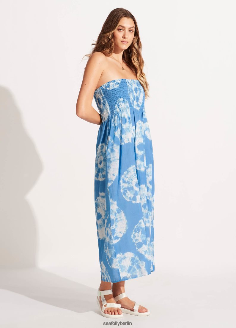 Kleidung Seafolly Batik-Maxirock/Kleid azurblau Frauen 6RVZTV689