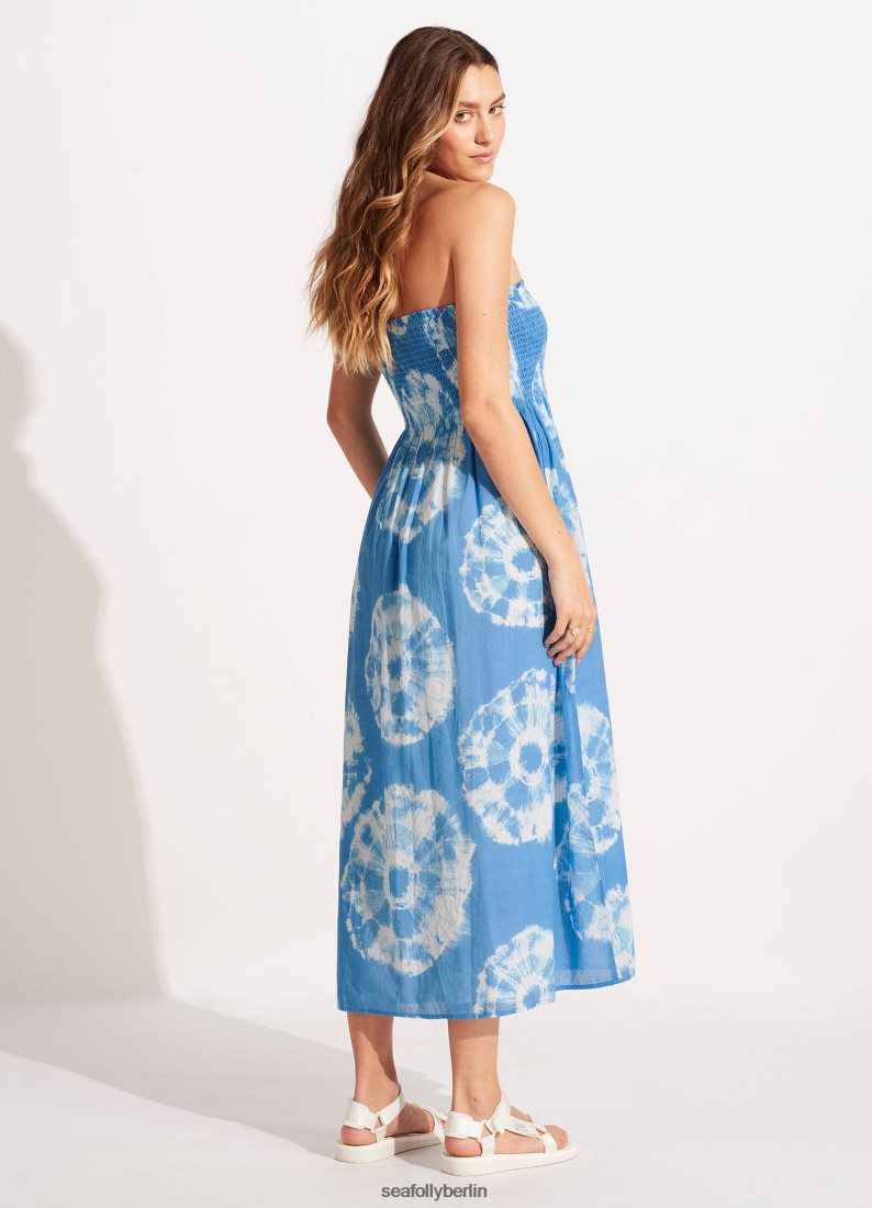 Kleidung Seafolly Batik-Maxirock/Kleid azurblau Frauen 6RVZTV689