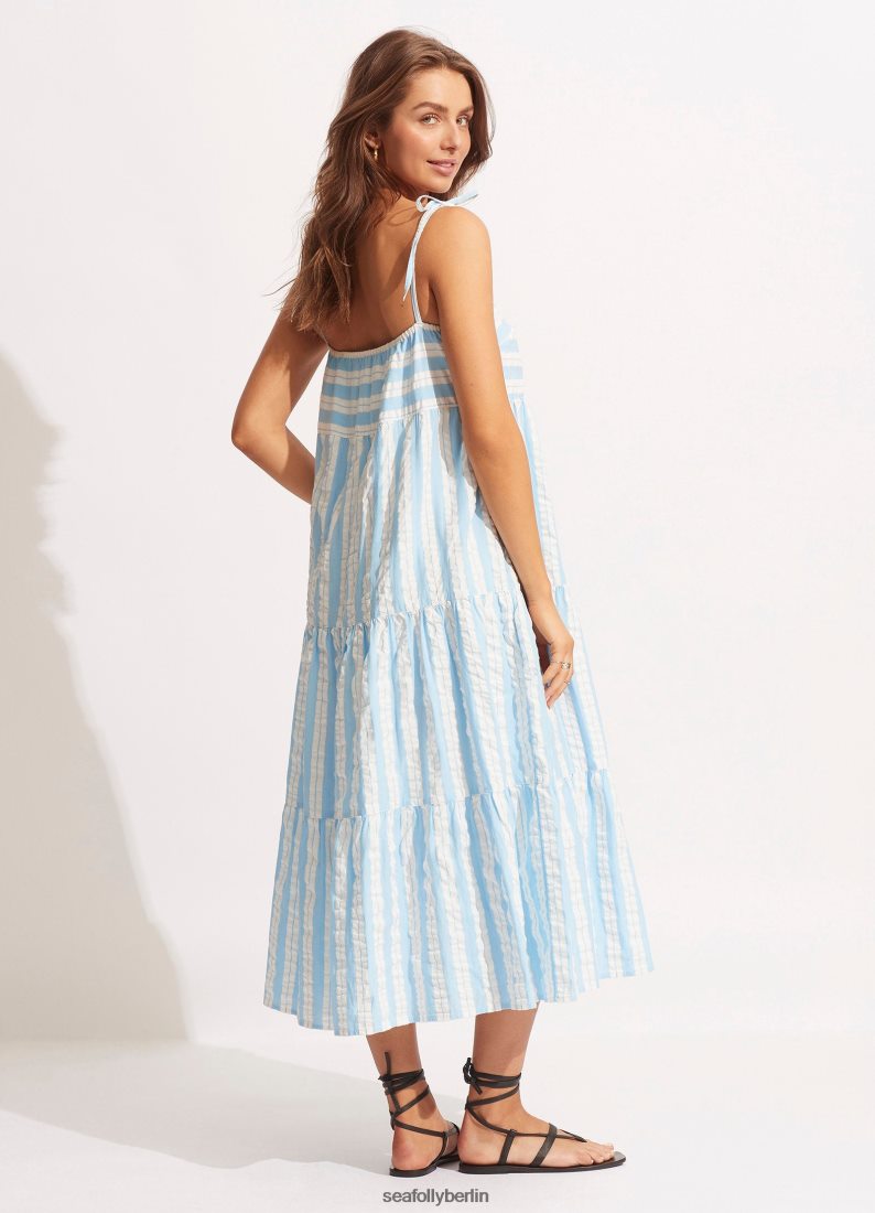 Kleidung Seafolly Cabana-Ebene Maxi puderblau Frauen 6RVZTV686
