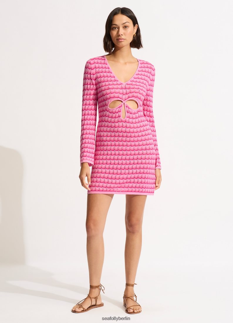 Kleidung Seafolly Carnaby-Stricküberzug Fuchsia-Rose Frauen 6RVZTV656
