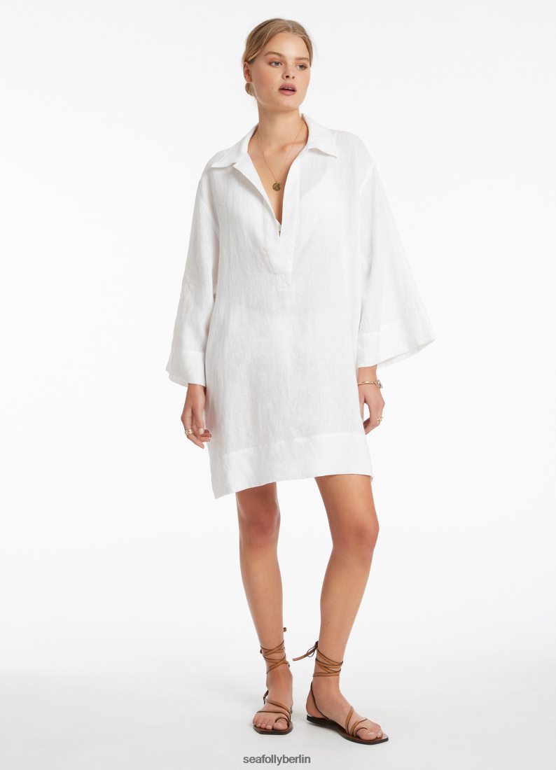 Kleidung Seafolly Jetset-Pullover-Kaftan Weiß Frauen 6RVZTV702