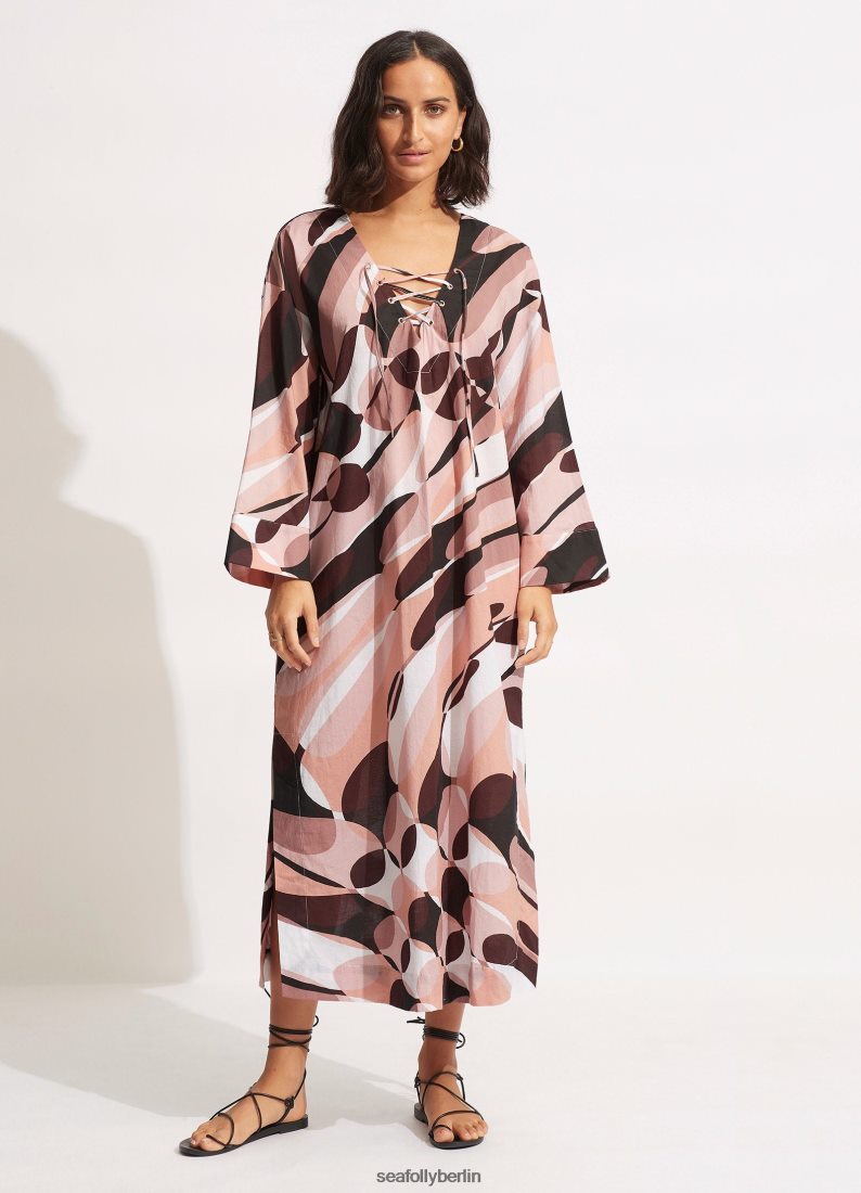 Kleidung Seafolly Maxi-Abdeckung für den Pool Sepia Frauen 6RVZTV706