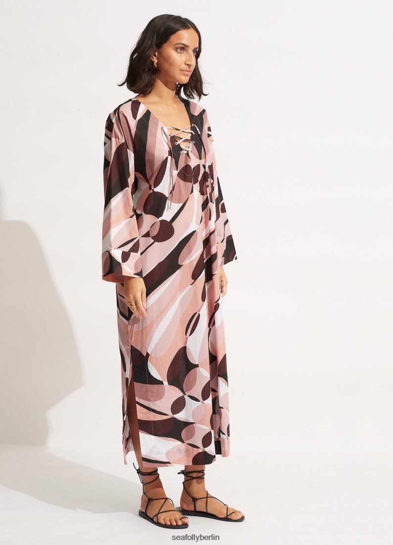 Kleidung Seafolly Maxi-Abdeckung für den Pool Sepia Frauen 6RVZTV706