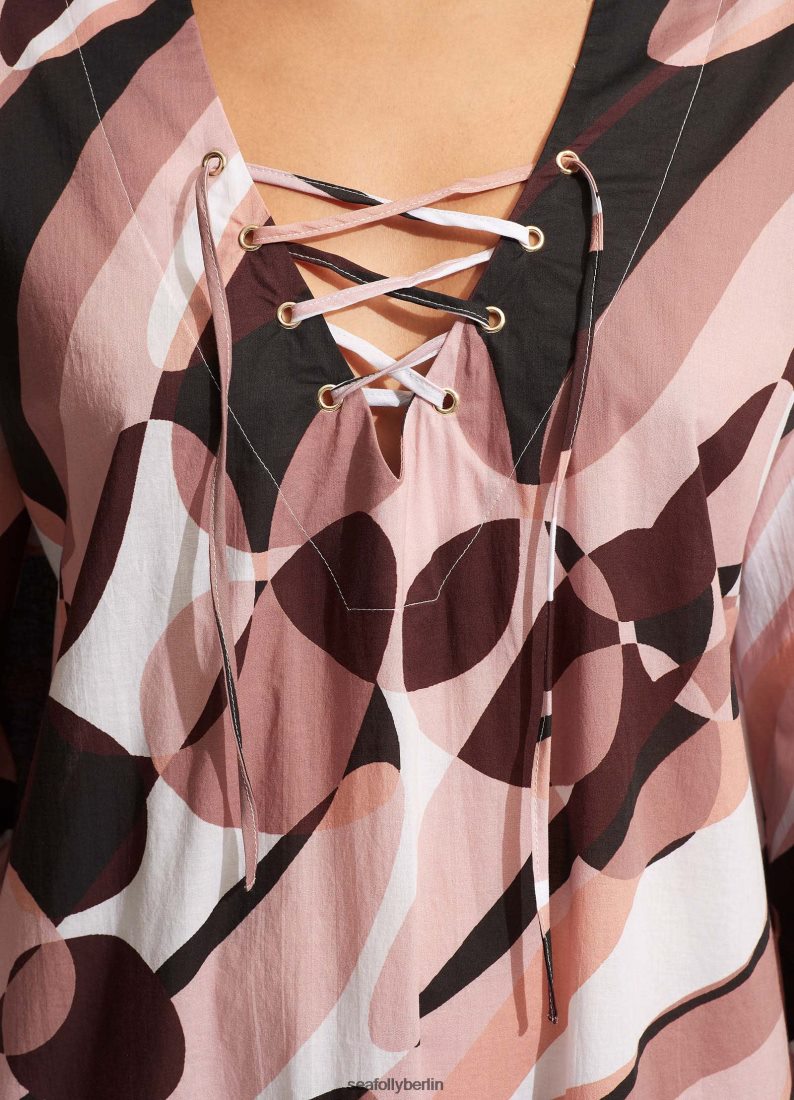 Kleidung Seafolly Maxi-Abdeckung für den Pool Sepia Frauen 6RVZTV706