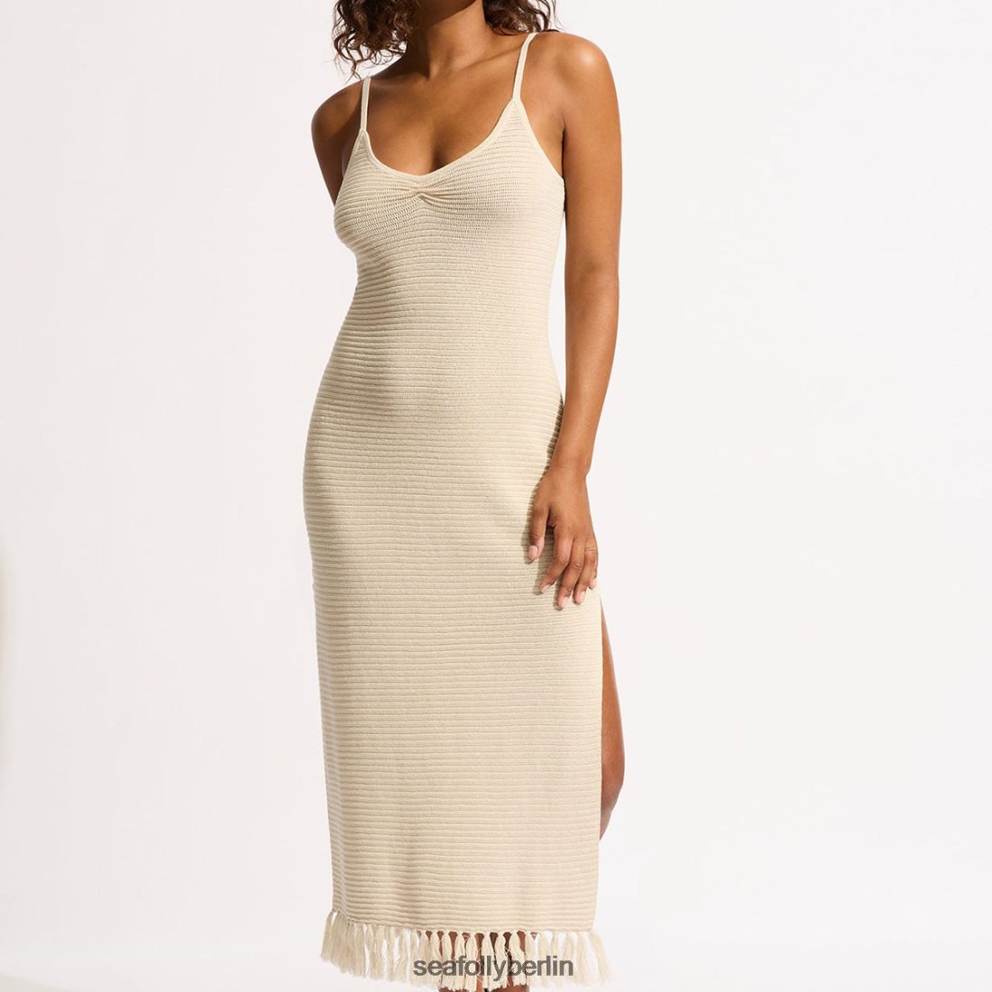 Kleidung Seafolly Maxi-Stricküberzug natürlich Frauen 6RVZTV658