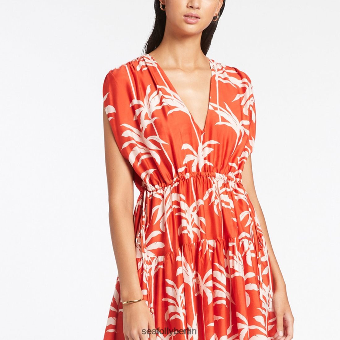 Kleidung Seafolly Palme-gestufte Vertuschung Kirsche Frauen 6RVZTV699
