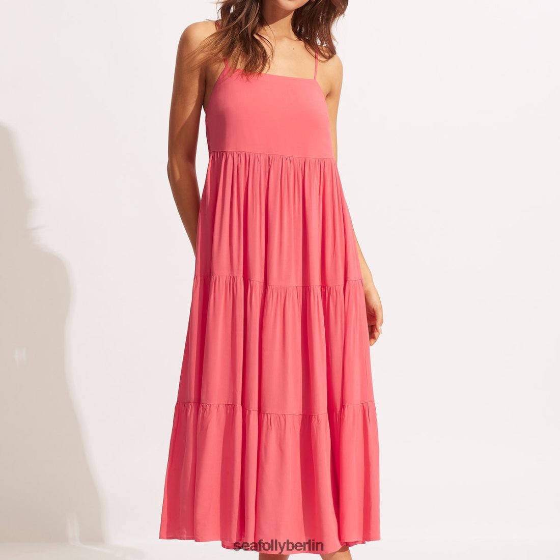 Kleidung Seafolly Wochenend-Stufenkleid sonnengeküsste Koralle Frauen 6RVZTV692