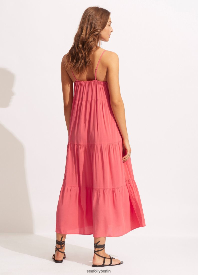 Kleidung Seafolly Wochenend-Stufenkleid sonnengeküsste Koralle Frauen 6RVZTV692