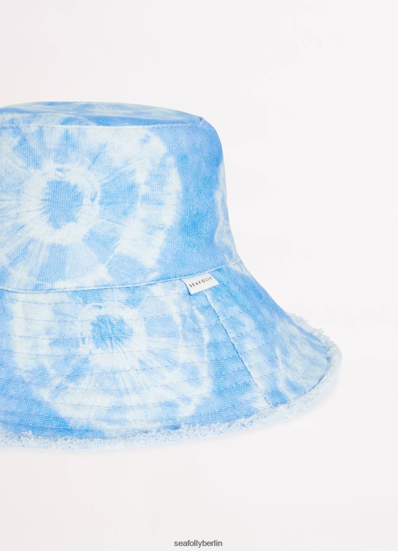 Zubehör Seafolly Batik-Eimerhut azurblau Frauen 6RVZTV779