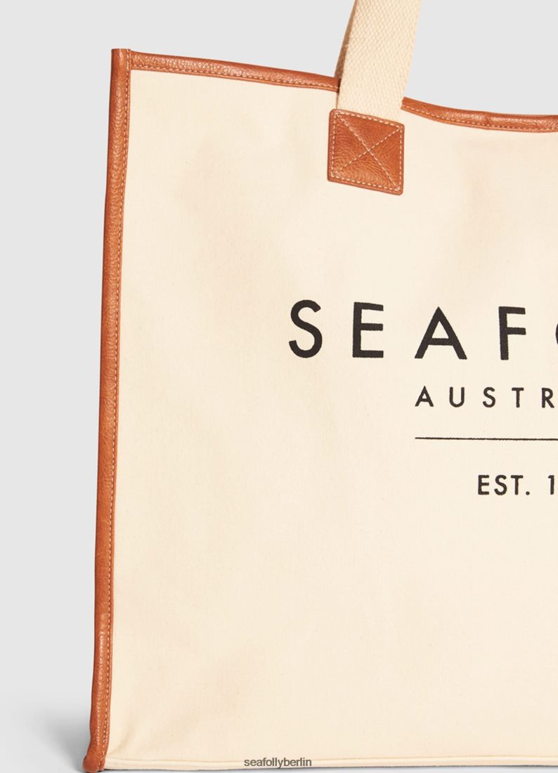 Zubehör Seafolly Canvas-Einkaufstasche Sand Frauen 6RVZTV763