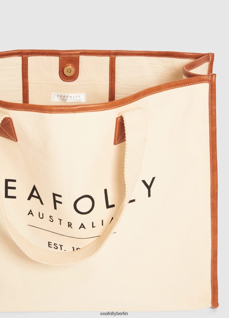 Zubehör Seafolly Canvas-Einkaufstasche Sand Frauen 6RVZTV763