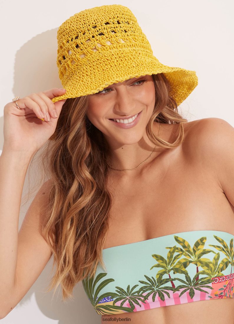 Zubehör Seafolly Casa gewebter Hut Sonnenblume Frauen 6RVZTV787