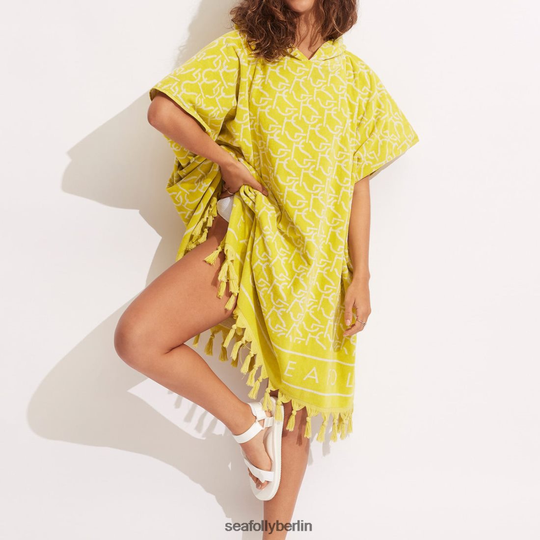 Zubehör Seafolly SF-Monogramm-Handtuchponcho Wilde Linde Frauen 6RVZTV773
