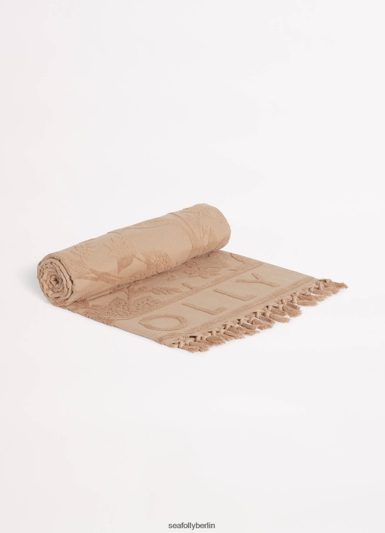 Zubehör Seafolly Strandtuch aus Seidenstraßen-Jacquard Kamel Frauen 6RVZTV772