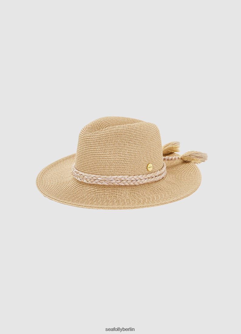Zubehör Seafolly zusammenklappbarer Fedora Gold Frauen 6RVZTV781