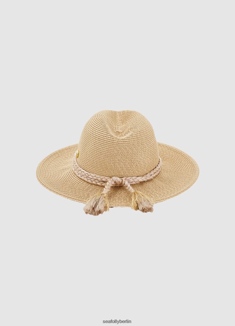 Zubehör Seafolly zusammenklappbarer Fedora Gold Frauen 6RVZTV781