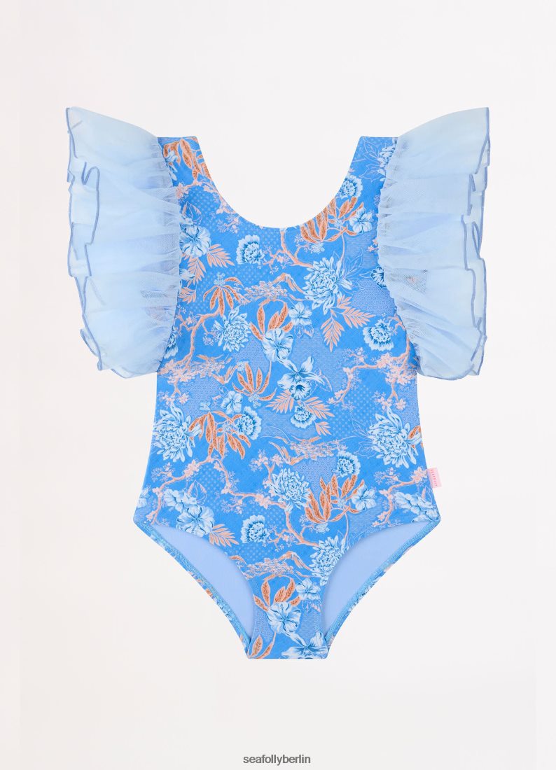 Badebekleidung Seafolly Fuji Girls Feenärmel 1St Blau Kinder 6RVZTV790