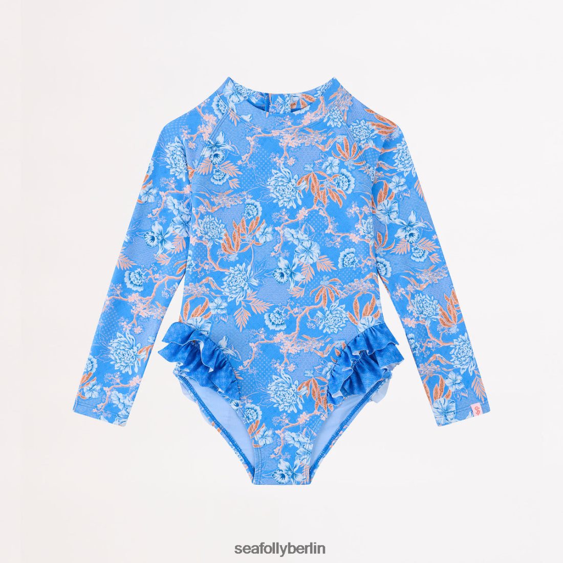 Badebekleidung Seafolly Fuji Girls Rüschen-Hüft-Paddelanzug Blau Kinder 6RVZTV789