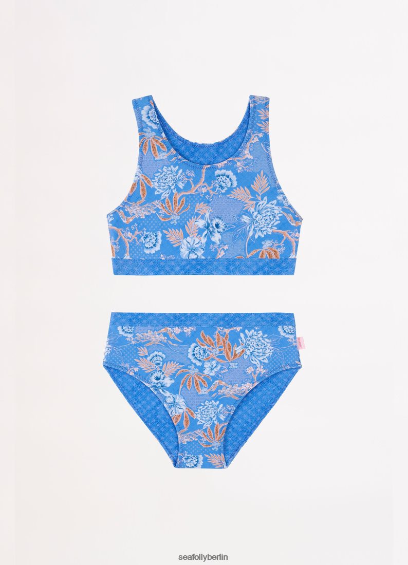 Badebekleidung Seafolly Fuji Girls Wende-Bikinistarlight Blau Kinder 6RVZTV788
