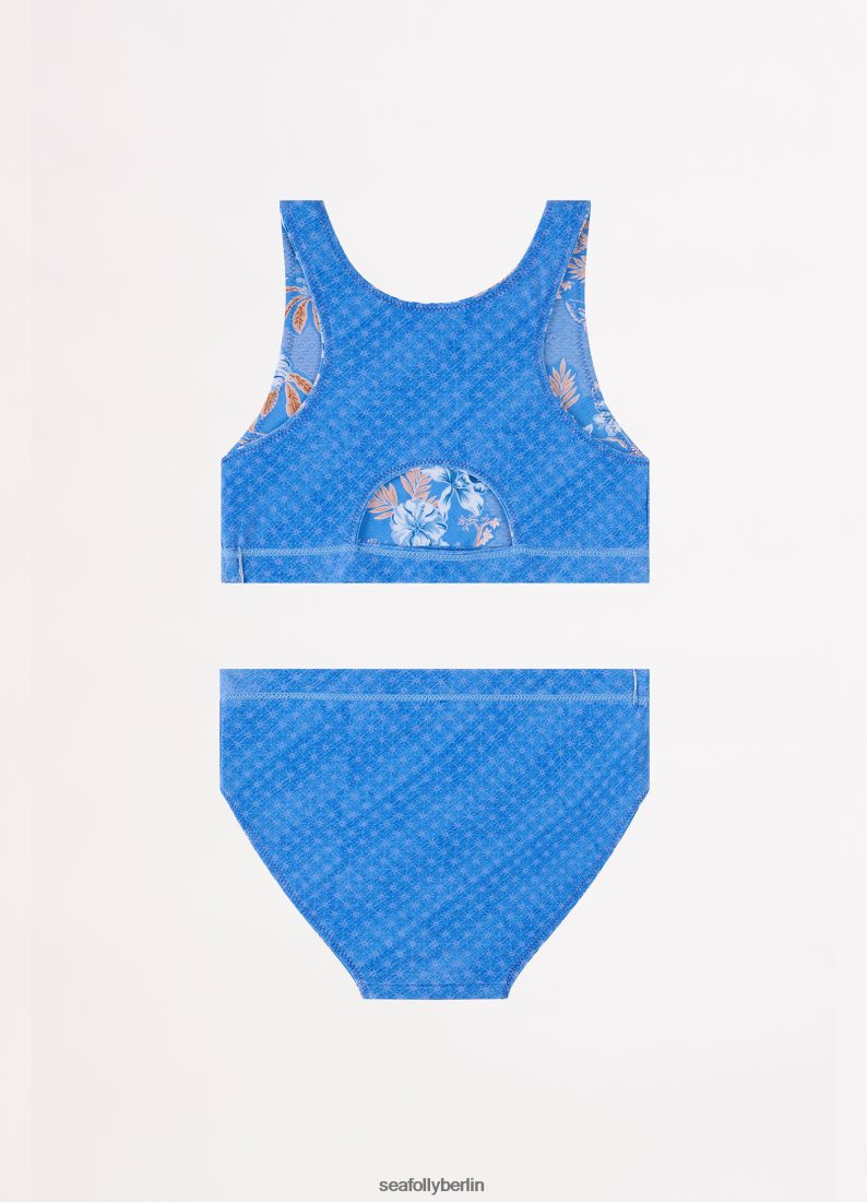 Badebekleidung Seafolly Fuji Girls Wende-Bikinistarlight Blau Kinder 6RVZTV788